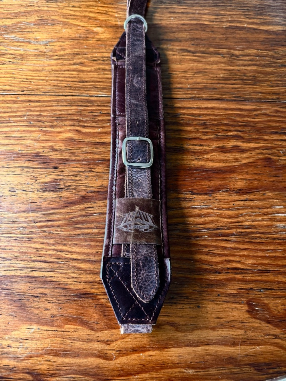 Heavy Metal NYC Leather Slingshot Camera Strap Vintage Brown Rare